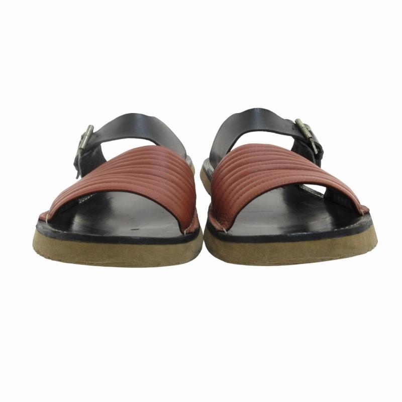 ドリスヴァンノッテン黒レザーサンダル