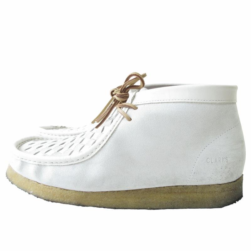 クラークス　ワラビーGTX ホワイトレザー28cm CLARKS GTXワラビー白レザー クラークス clarks Clarks Wallabee Boot