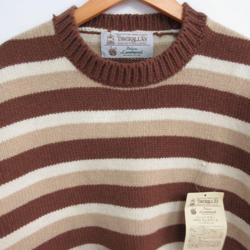 インバーアラン 襟付きニットカーディガン 茶タグ インバーアラン/カーディガン/スコットランド製/茶タグの高価買取