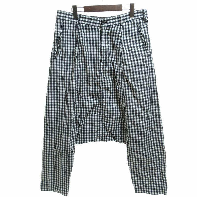 BLACK COMME des GARCONS ギンガムチェックサルエルパンツ
