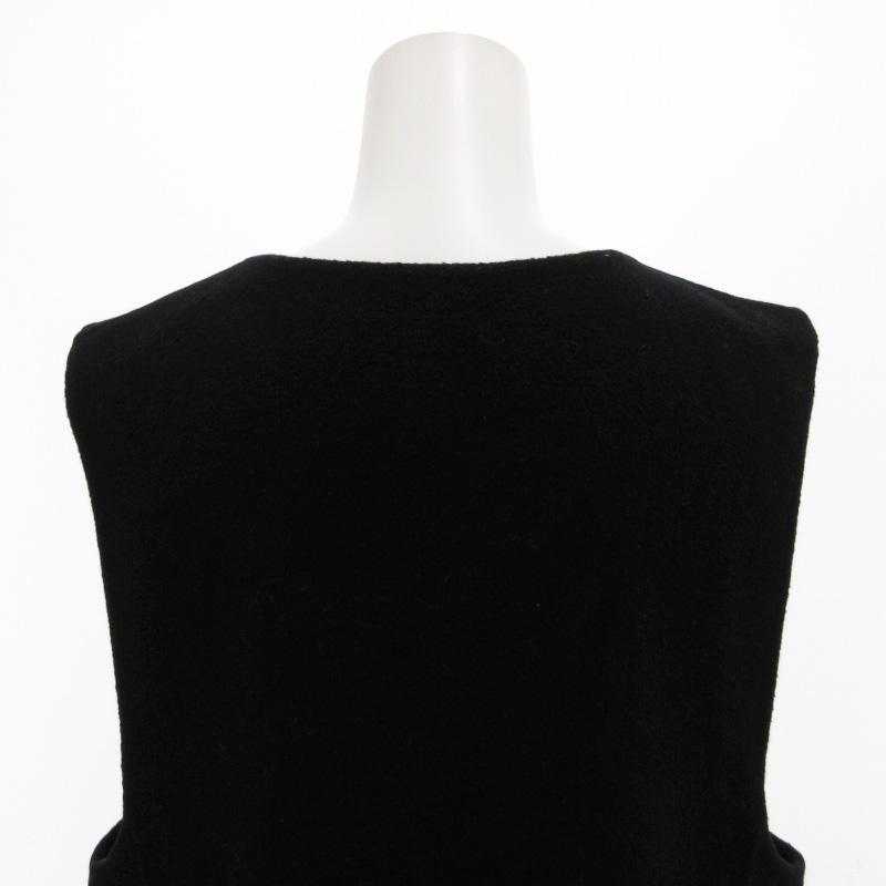 アドーア ADORE スリットワンピース ロングベスト ジレ ダブル 38 M 黒 