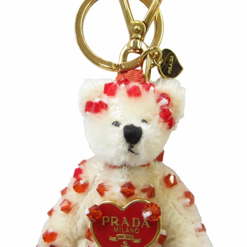 未使用品 プラダ PRADA テディベア ベアトリック ロゴプレート クマ 