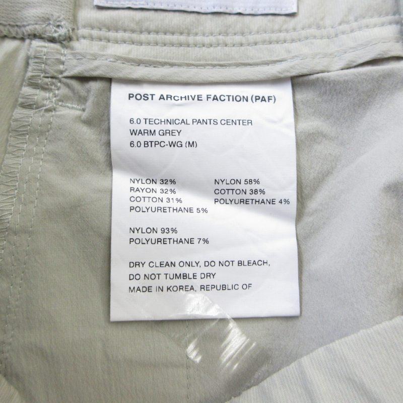 ポスト アーカイブ ファクション PAF 美品 24SS 6.0 TECHNICAL ポスト アーカイブ ファクション PAF 美品 24SS 6.0 TECHNICAL