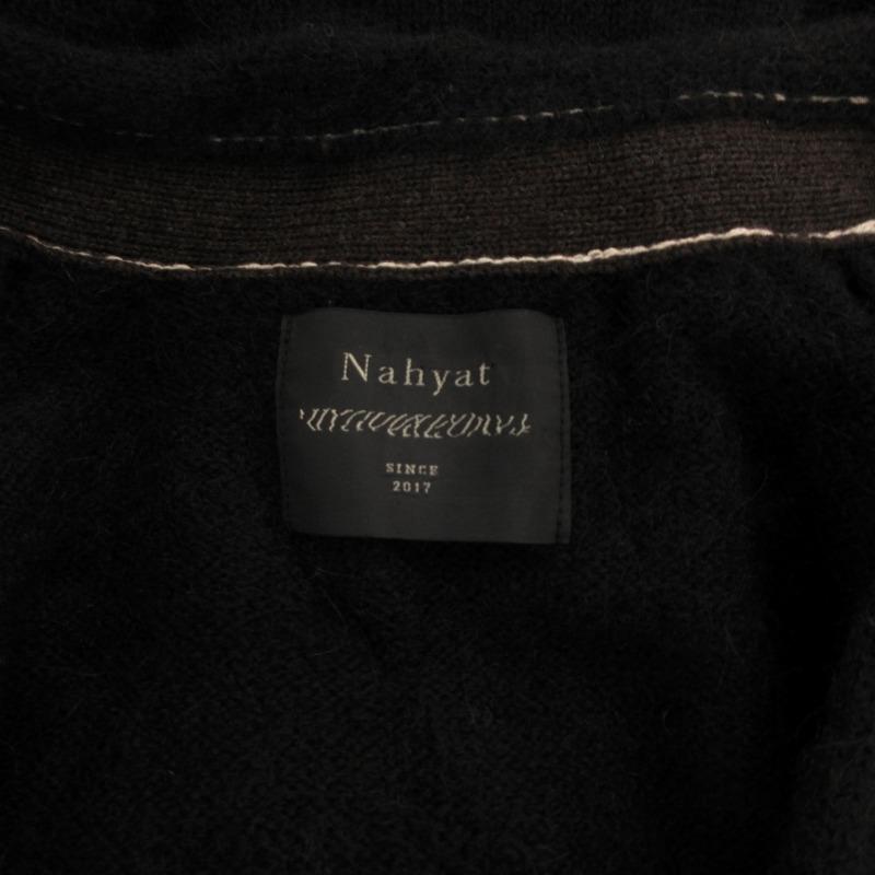 新品 Nahyat 7G MERINO WOOL アルパカ ニット カーディガン NAHYAT ナヤット カーディガン ニット アルパカ ウール混 黒 ブラック
