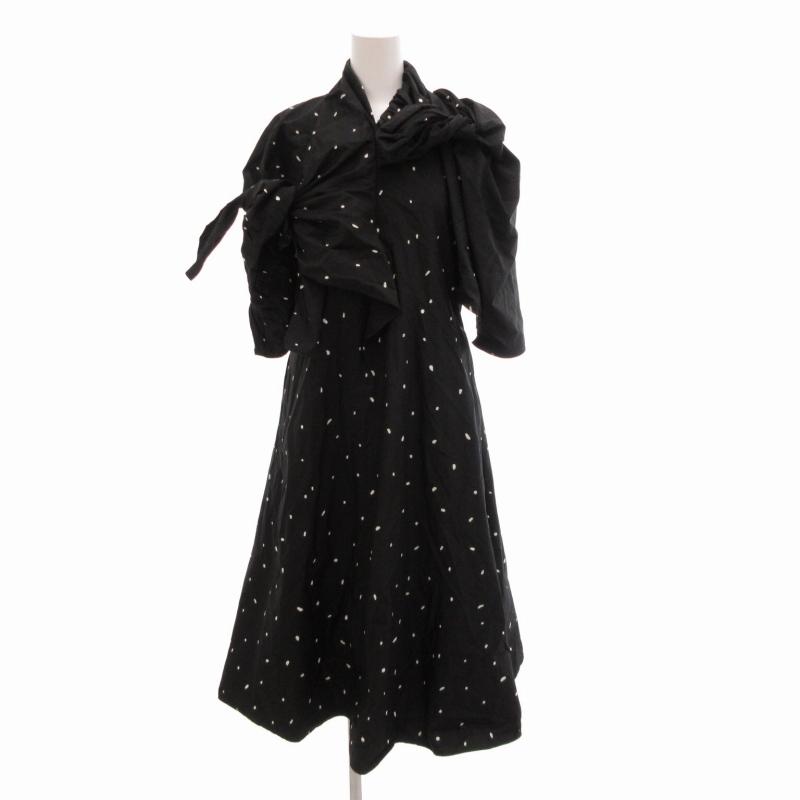 アキラナカ AKIRA NAKA 19SS ドット柄 変形ワンピース リボン