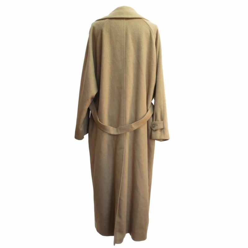 MaxMara キャメル100 ベルテッド　ダブルコート　白タグ MaxMara キャメル100 ベルテッドダブルコート白タグ マックスマーラ