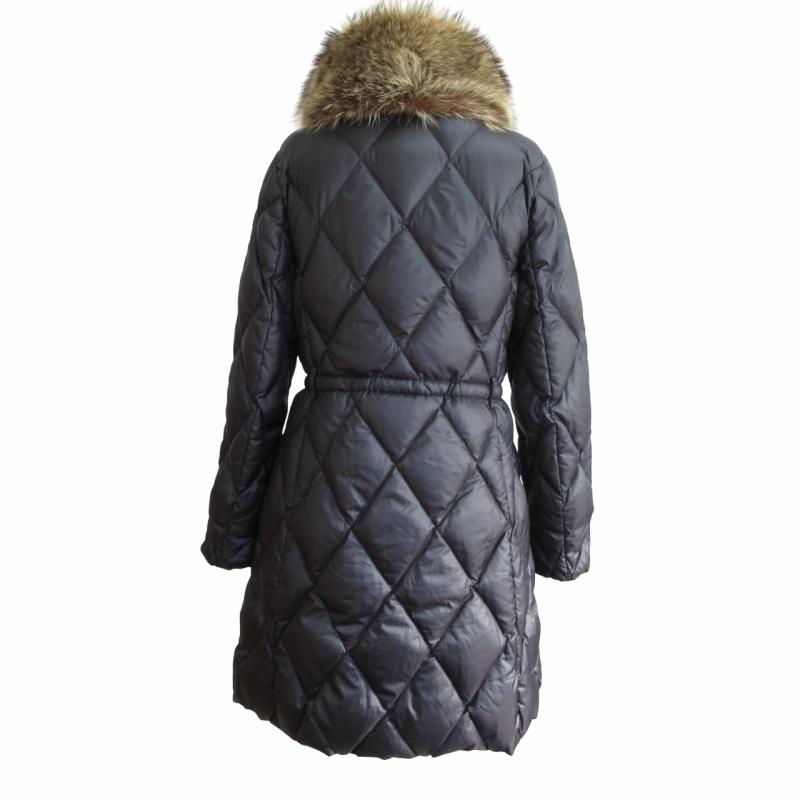 COACH コーチ ラクーンファー付き キルティング ダウン ロングコート