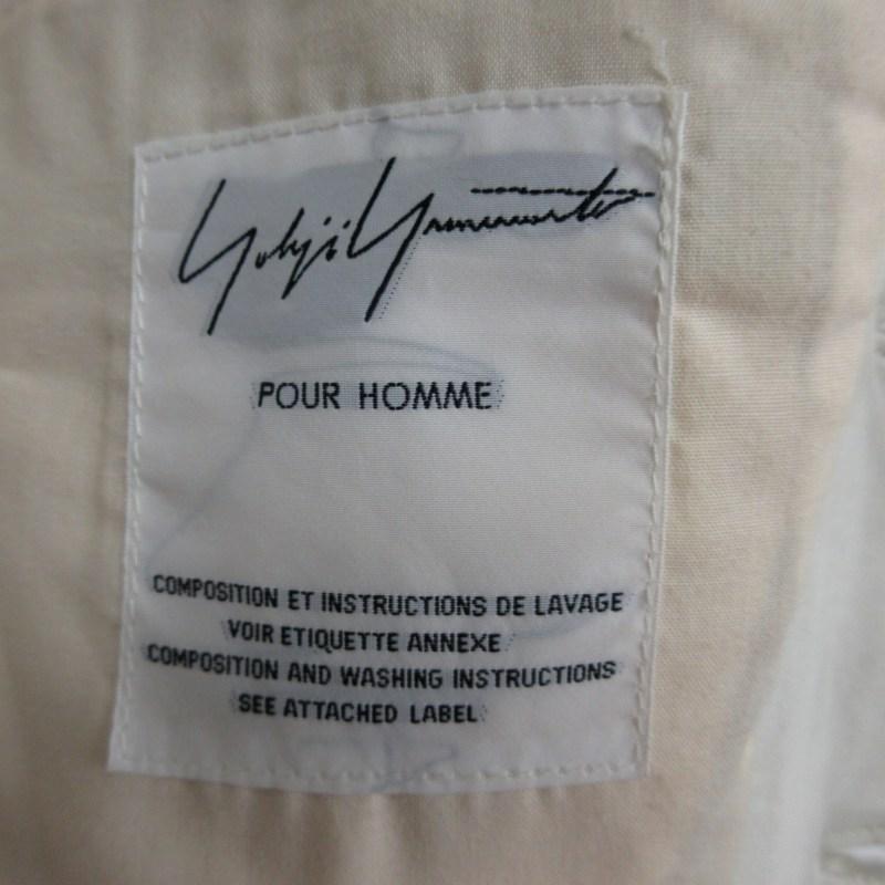 【中古】ヨウジヤマモトプールオム 10AW ウォッシュドシープスキンレザー ジャケット 革ジャン 本切羽 ホワイト 2 ヨウジヤマモトプールオム YOHJI YAMAMOTO POUR HOMME 10AW ウォッシュ