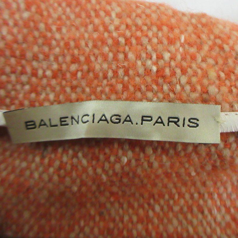 BALENCIAGA バレンシアガ 美品 04AW モヘア混 ウール ツイード  