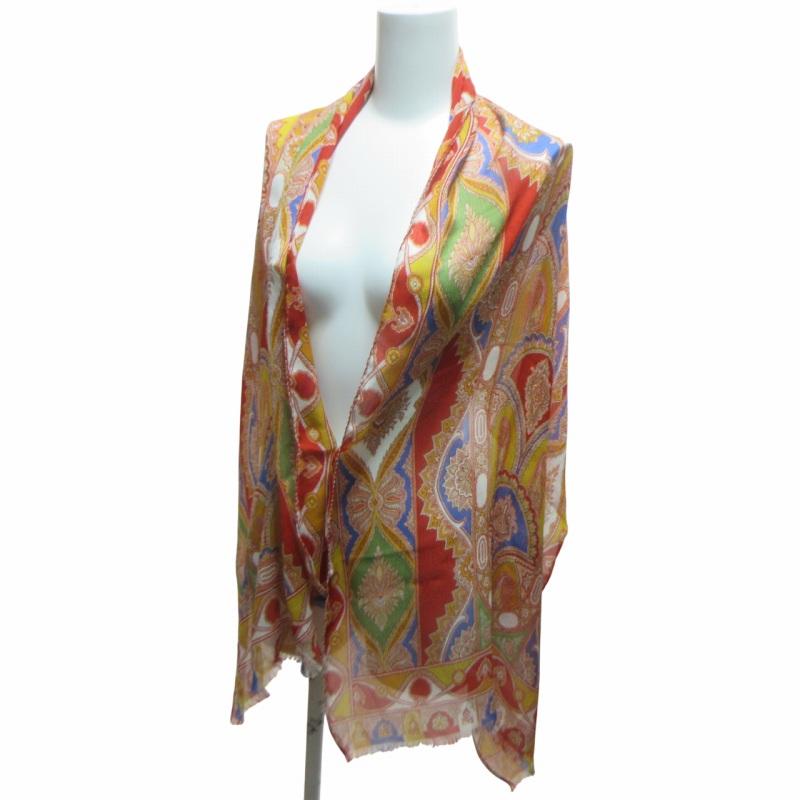 美品】ETRO ペイズリー柄 100%シルク スカーフ 美品 ETRO エトロ