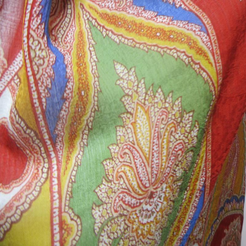 美品　ETRO シルク100　ペイズリー柄ストール・ショール　スカーフ　エトロ ETRO/エトロ_Women通販 | ペイズリー シルク ショール【送料無料