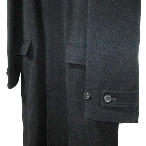 イネドオム INED HOMME 90s ウール ステンカラーコート ロング 黒