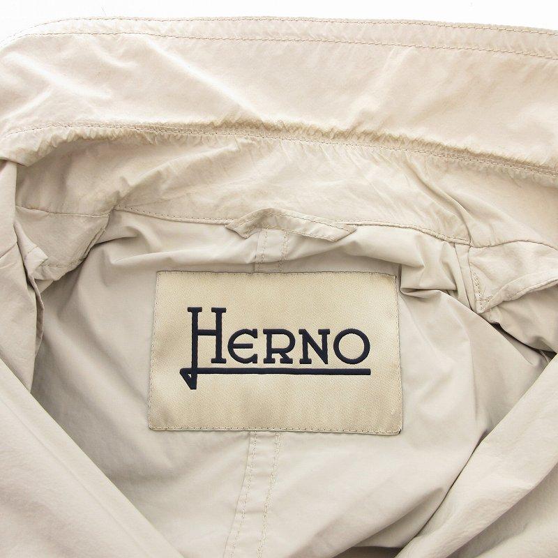 ヘルノ HERNO トレンチコート ミドル ハーフ丈 44 ベージュ /UO ヘルノ HERNO トレンチコート ミドル ハーフ丈 44 ベージュ /UO