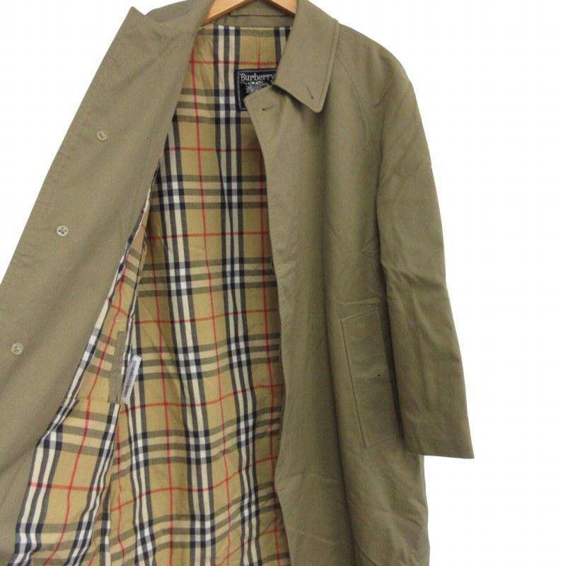 【中古】バーバリーズ Burberrys 90s オーダータグ ヴィンテージ バルマカーンコート ノバチェック 英国製 カーキ系 バーバリーズ Burberrys 90s オーダータグ ヴィンテージ バルマカーン