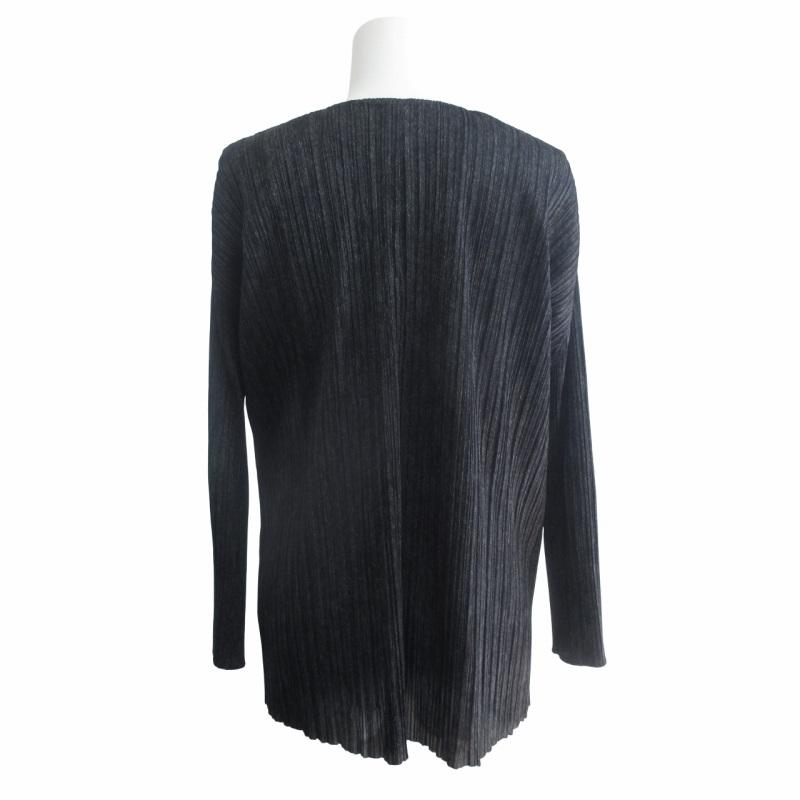 美品】ISSEY MIYAKE PLEATS PLEASE カーディガン黒