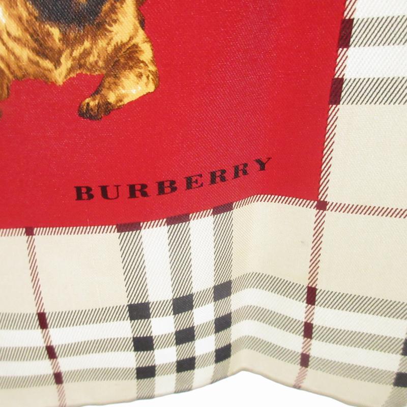 BURBERRY（バーバリー） 極美品 ノバチェック シルク スカーフ 犬柄