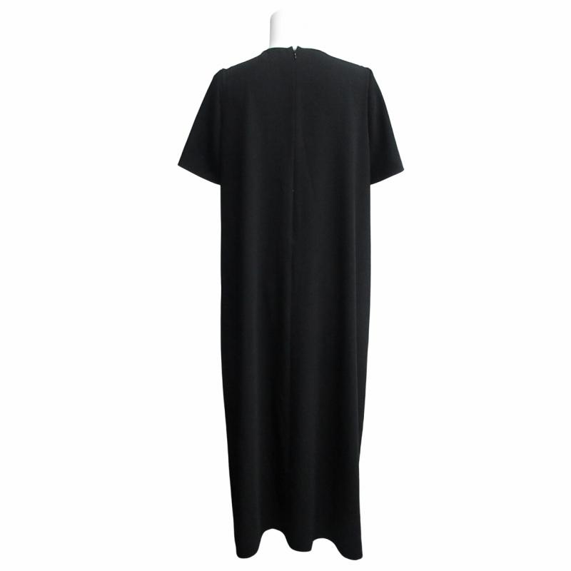 HAUNT ハウント ワンピース ドレス ロング丈 半袖 黒 ブラック