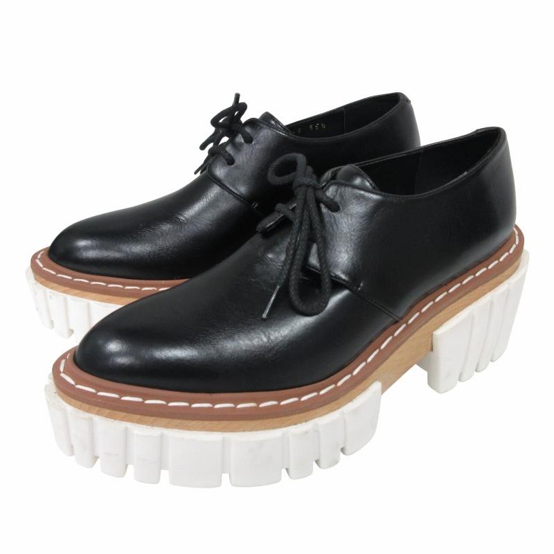 ✨美品✨ステラマッカートニー エミリー 厚底 プラットフォーム レースアップ 黒 ステラマッカートニー EMILIE エミリー 厚底 レースアップ スニーカー