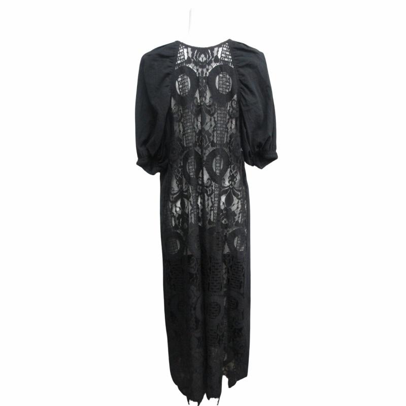 AMERI 黒のパフスリーブワンピース S/M Ameri（アメリ）の「PUFF SLEEVE FLARED DRESS（ワンピース