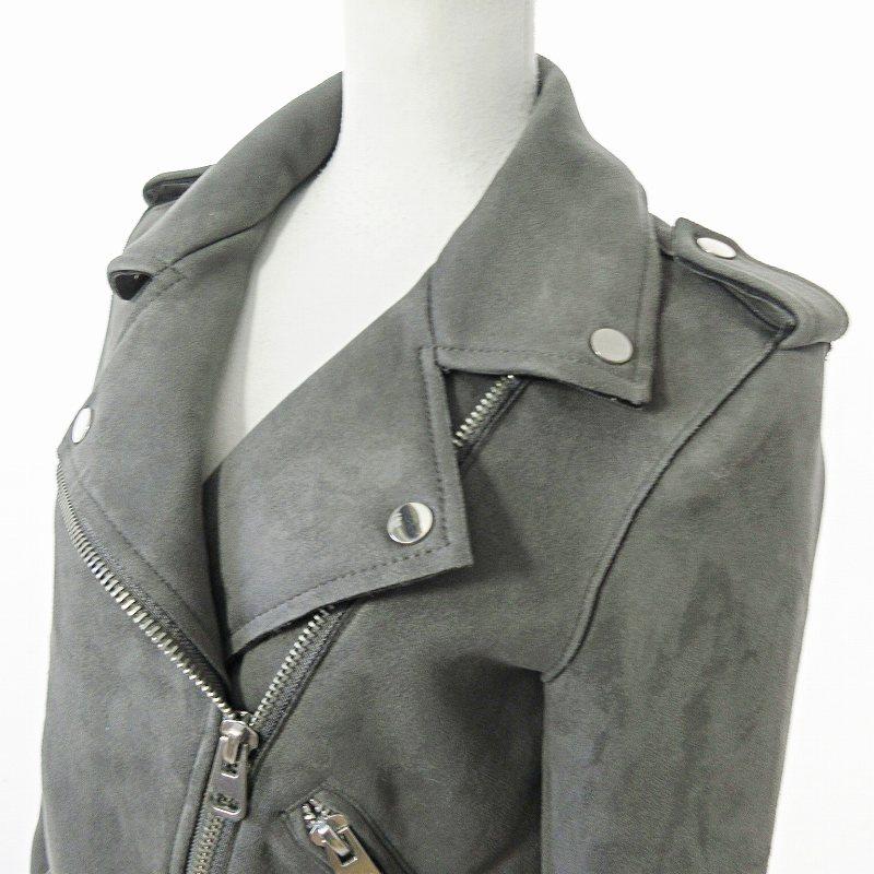 ZARA（ザラ） 美品 フェイクスエード ライダースジャケット ヴィーガン