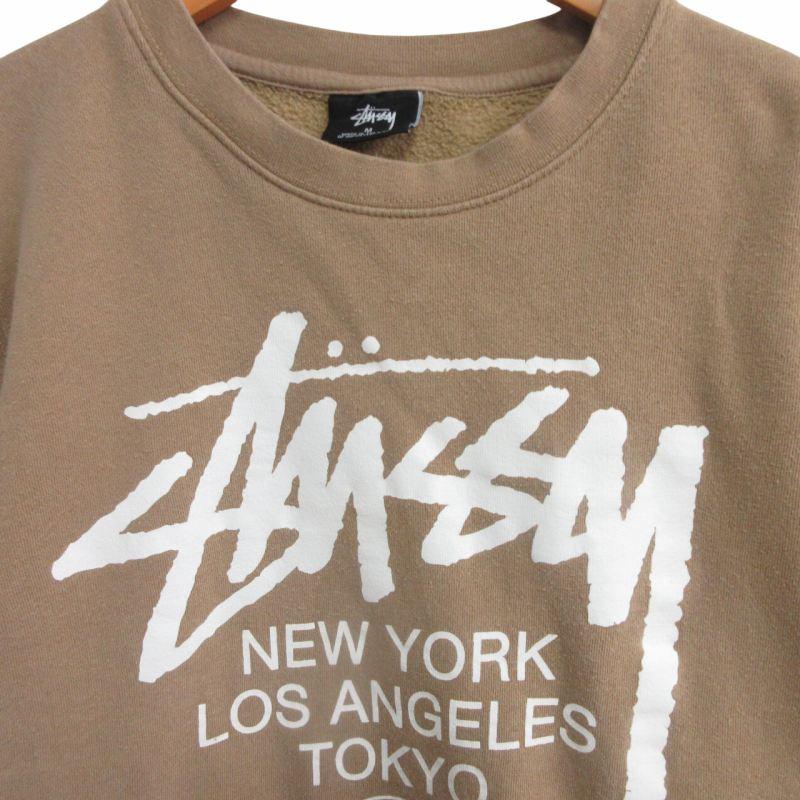 ゆ*ー様 STUSSY ワールドツアー スウェット トレーナー ブラウン STUSSY ワールドツアー スウェット トレーナー ブラウン