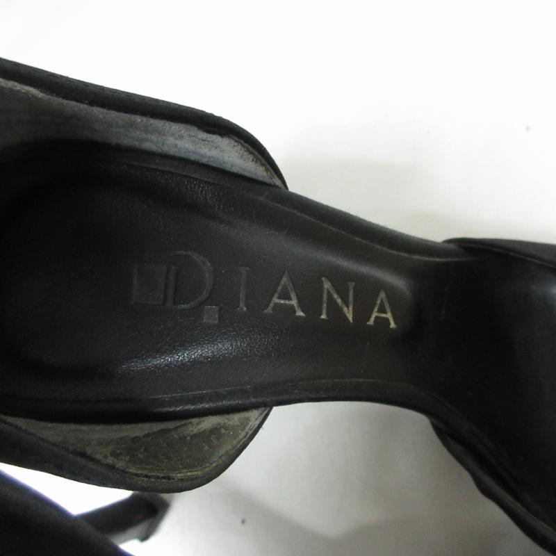DIANA ダイアナ フリル装飾 パンプス ヒールシューズ 黒
