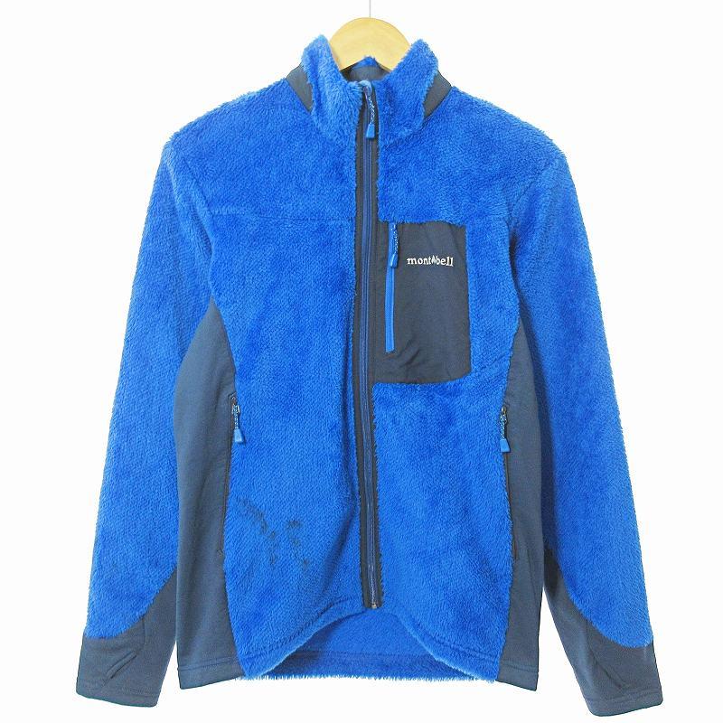 モンベル Montbell クリマエアジャケット フリース ジップアップ M 青