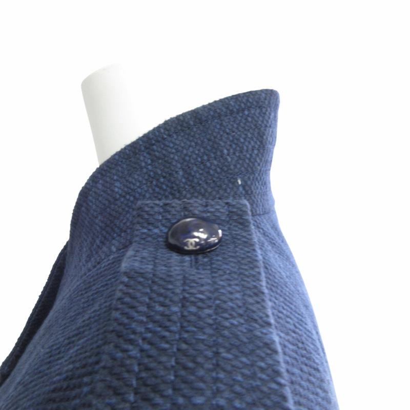 CHANEL シャネル 希少 美品 ココマークボタン 刺し子 ジャケット CHANEL シャネル 希少 美品 ココマークボタン 刺し子 ジャケット
