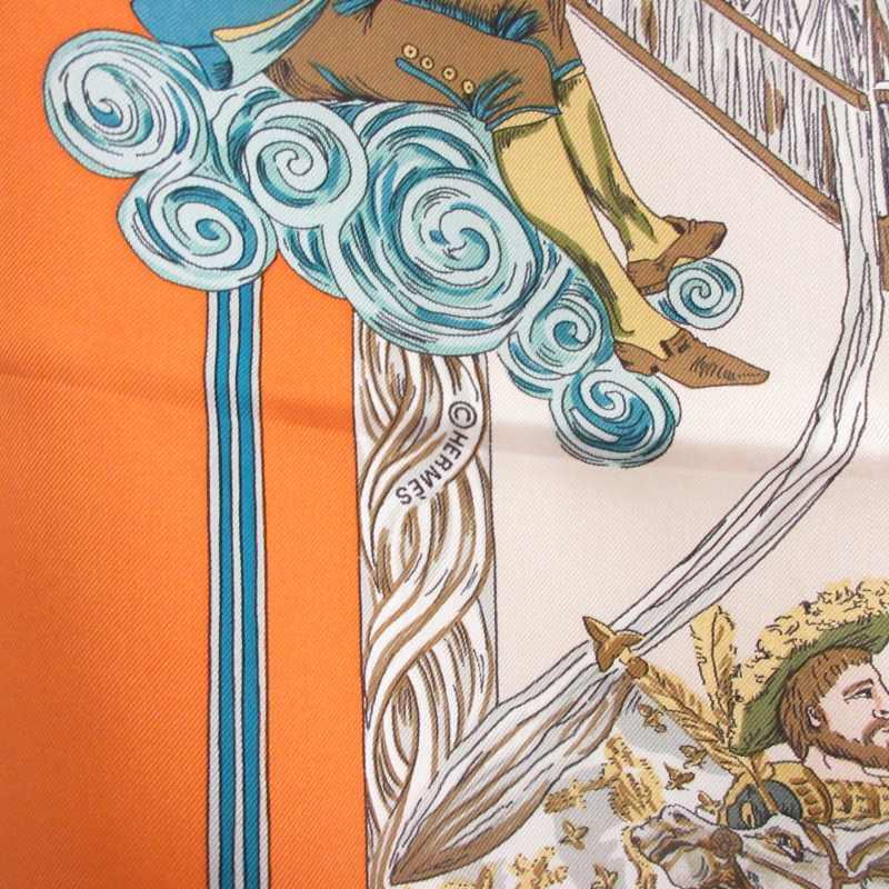 HERMES/エルメス カレ90 絹糸の赴くままに シルク スカーフ h_004 HERMES】エルメス カレ90 Au FIL de la SOIE 絹糸の赴くままに
