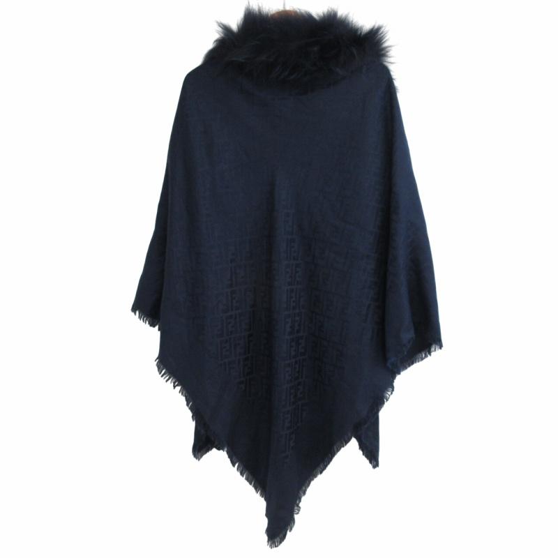 FENDI（フェンディ） ズッカ柄 シルク ケープ 羽織り リバーシブル