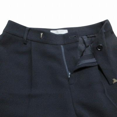 アドーア ADORE ワイドパンツ タック バイカラー ネイビー 黒 36 S相当  