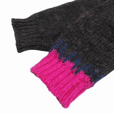 doublet 14AW 初期 Nordic Knit Pullover ノルディックセーター ニット 14AW11KN09 長袖 M ブラウン系 ブルー系 【CF．】 ピンク X