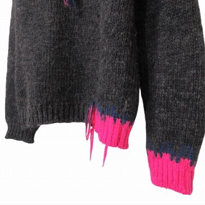 doublet 14AW 初期 Nordic Knit Pullover ノルディックセーター ニット 14AW11KN09 長袖 M ブラウン系 ブルー系 【CF．】 ピンク X