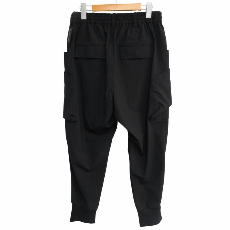 新品 Y3黒 ユニセックスサルエルカーゴパンツ ポリエステル 夏用