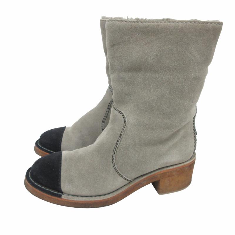 CHANEL（シャネル） ムートン ショートブーツ デカココ ココマーク