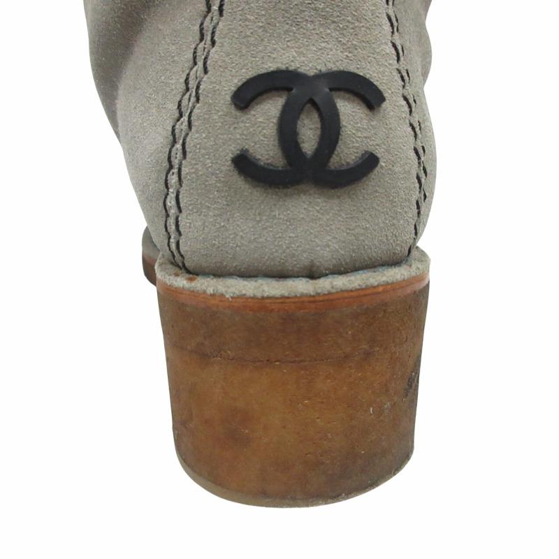 CHANEL シャネル ムートン ショートブーツ デカココ ココマーク G28631  