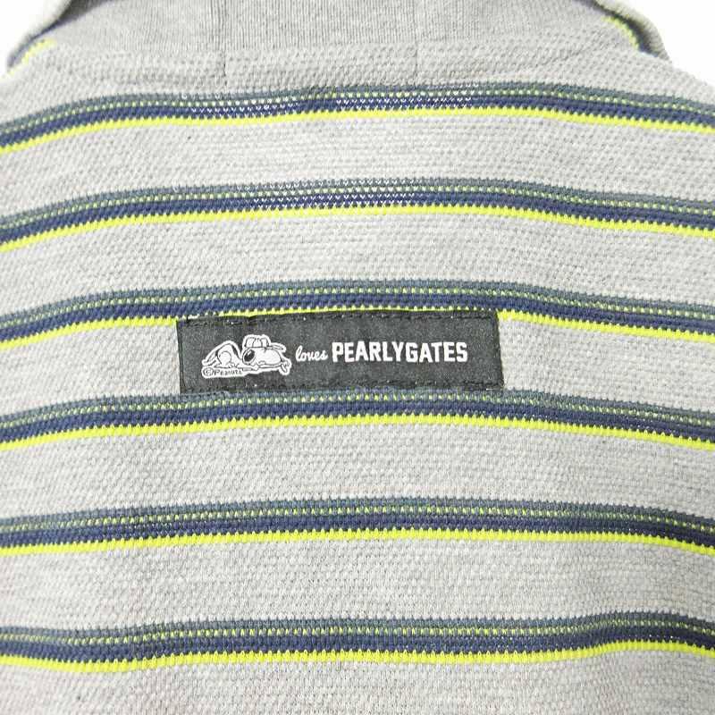 美品　パーリーゲイツ　スヌーピー　ボーダー　ポロシャツ パーリーゲイツ PEARLY GATES 美品 スヌーピー コラボ