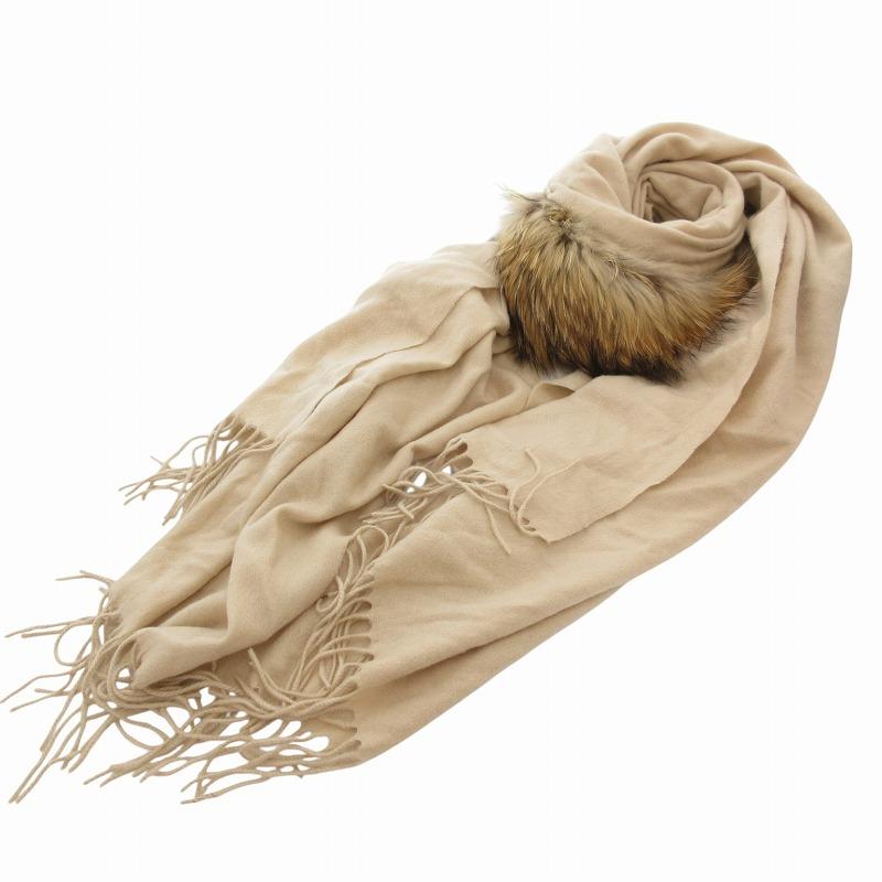 INED（イネド） 未使用品 タグ付き カシミヤ100％ ラクーンファー付き