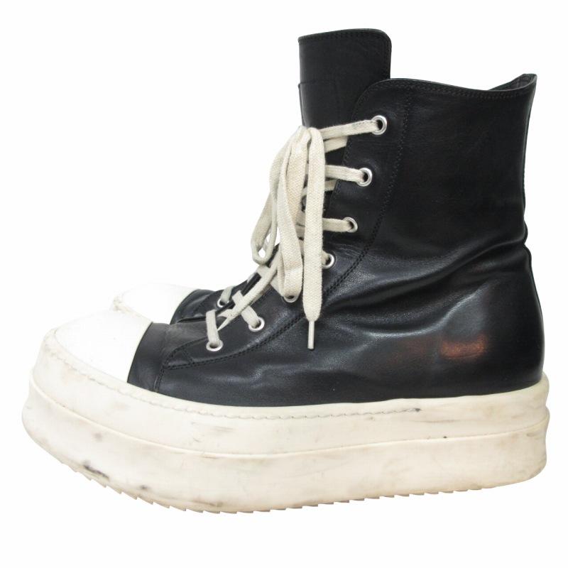 rick owens メガバンパースニーカーズ　ラモーンズ Rick Owens メガバンパーラモーンズレザースニーカー ブラック