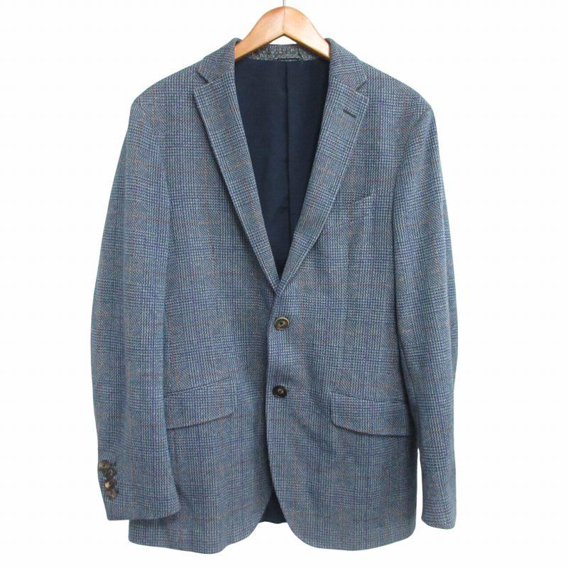 【中古】エトロ ETRO 最高級 美品 ガンクラブチェック スーツ セットアップ 2B 本切羽 イタリア製 グレー 50 L相当 ETRO（エトロ） 最高級 美品 ガンクラブチェック シングル スーツ