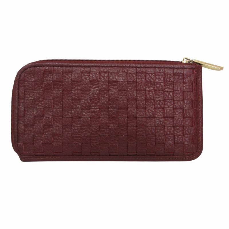 アタオ ATAO スリモメッシュ レザー 編み込み L字ファスナー 長財布