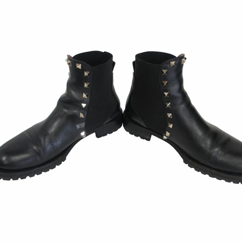 【ヴァレンティノ】サイドゴアブーツ　ロックスタッズ　黒　レザー　35.5 66f3ded3ebfa2.webp