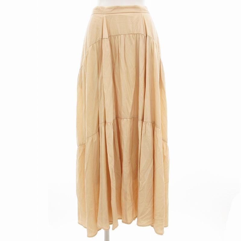 未使用品 クラネ CLANE タグ付き CURVE LINE TIERED SKIRT ロング