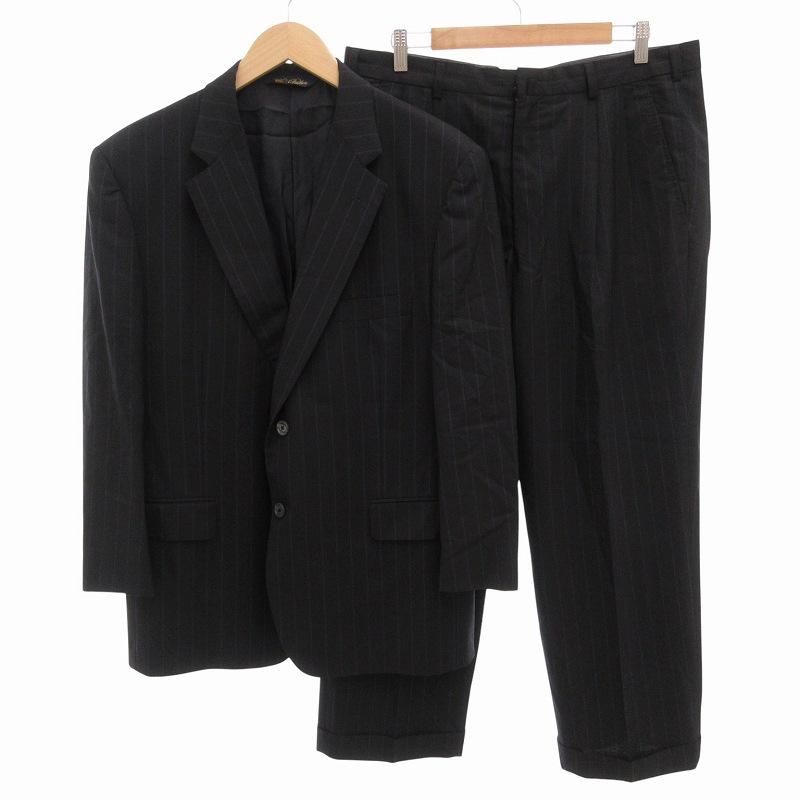 【中古】ブルックスブラザーズ 最高級ライン シングルスーツ セットアップ ジャケット パンツ 41SHT 35W 黒 BROOKS BROTHERS（ブルックスブラザーズ） 最高級ライン シングル