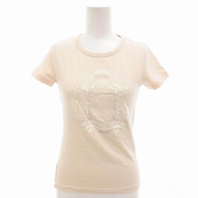 CELINE セリーヌ Tシャツ カットソー トリオンフ ロゴ刺繍 半袖