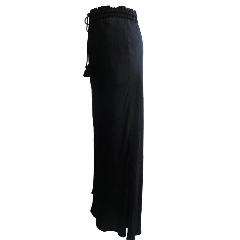 【中古】デパリエ DEPAREILLE 23AW シルク ロングスカート マキシ丈 イージースカート 黒 ブラック サイズ36 デパリエ DEPAREILLE 23AW シルク ロングスカート マキシ丈 イージー