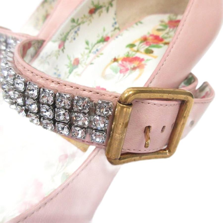 GUCCI グッチ 493936 パンプス ビジュー ベルト ヒール シューズ