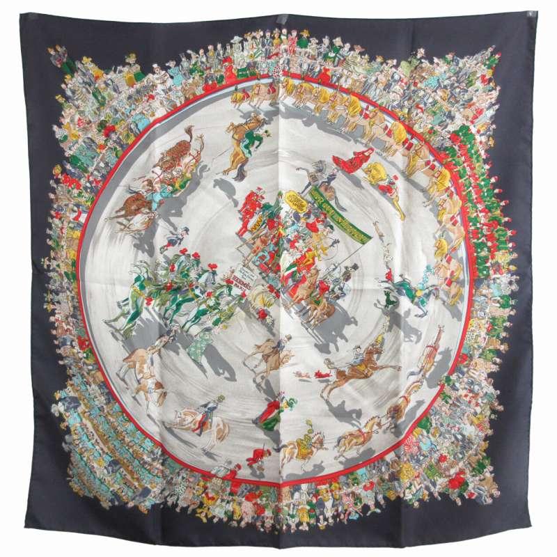 エルメス スカーフ カレ90 モリエサーカス HERMES HERMES エルメス カレ90 美品 CIRQUE MOLIE モリエサーカス