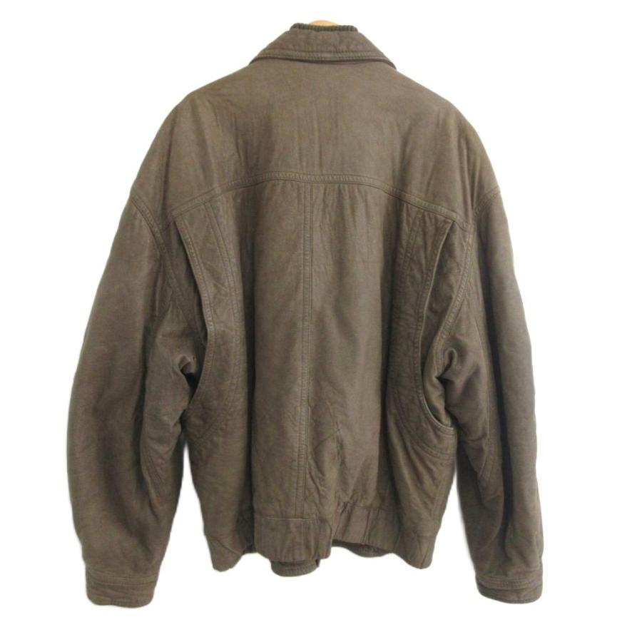 タイムセール　エルメネジルドゼニア　ブラウンジャケット　48 L エルメネジルドゼニア Ermenegildo Zegna ヴィンテージ レザーブルゾン