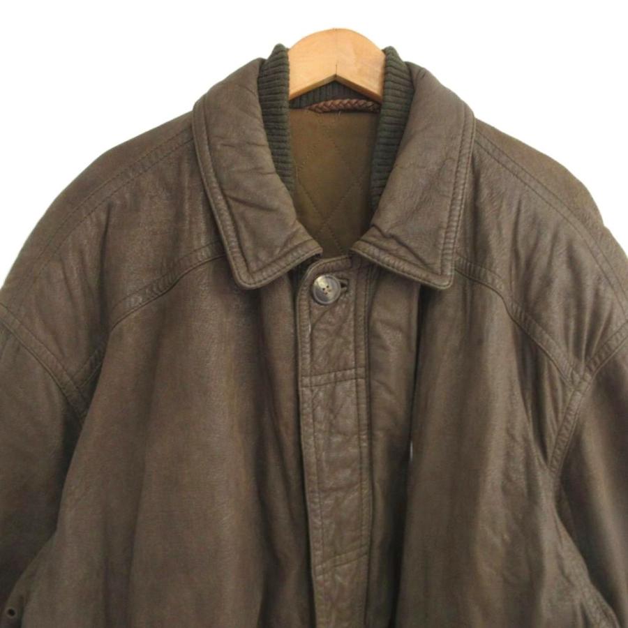 エルメネジルドゼニア Ermenegildo Zegna ヴィンテージ レザーブルゾン